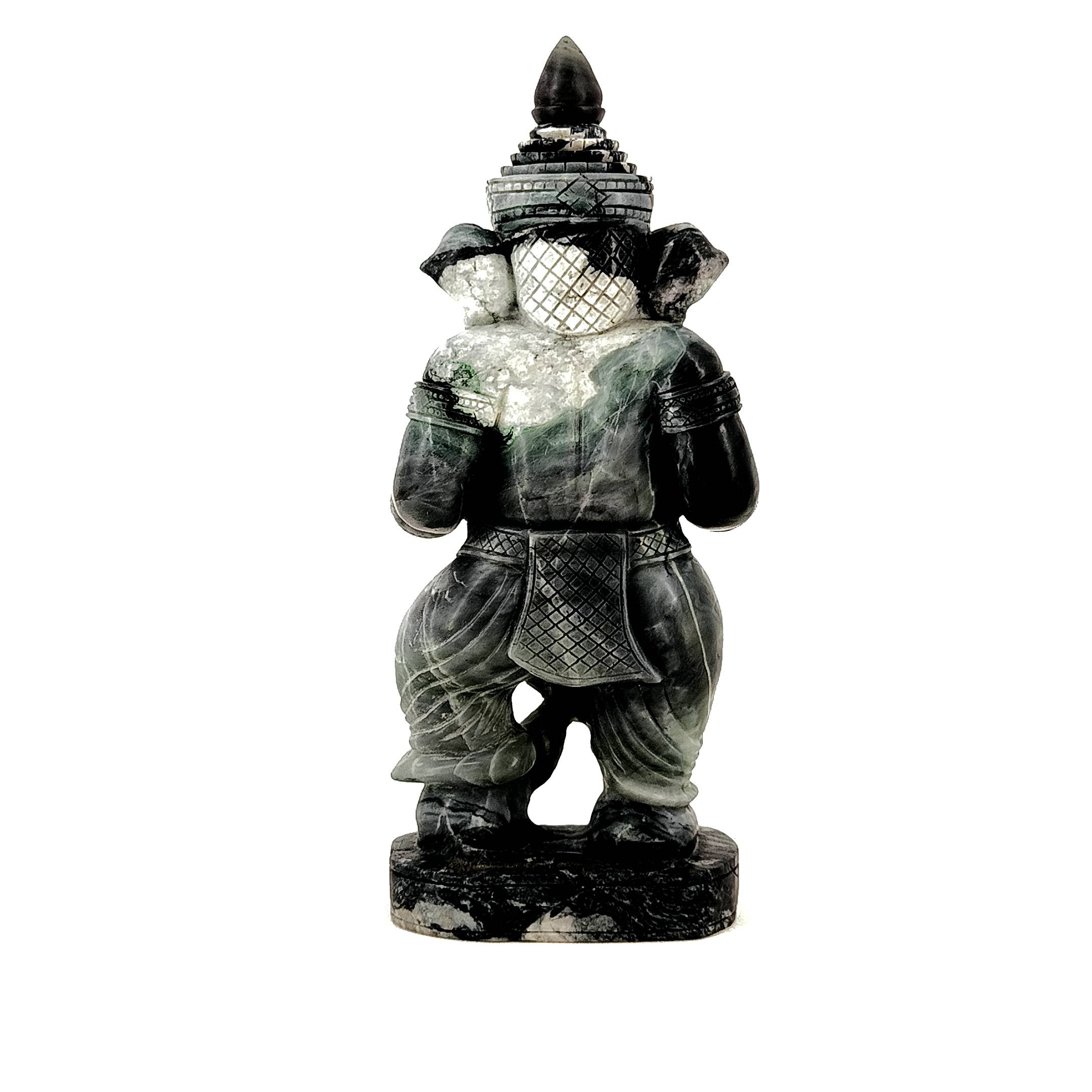 Ganesha Statue Hand Carved Metamorphic Rock