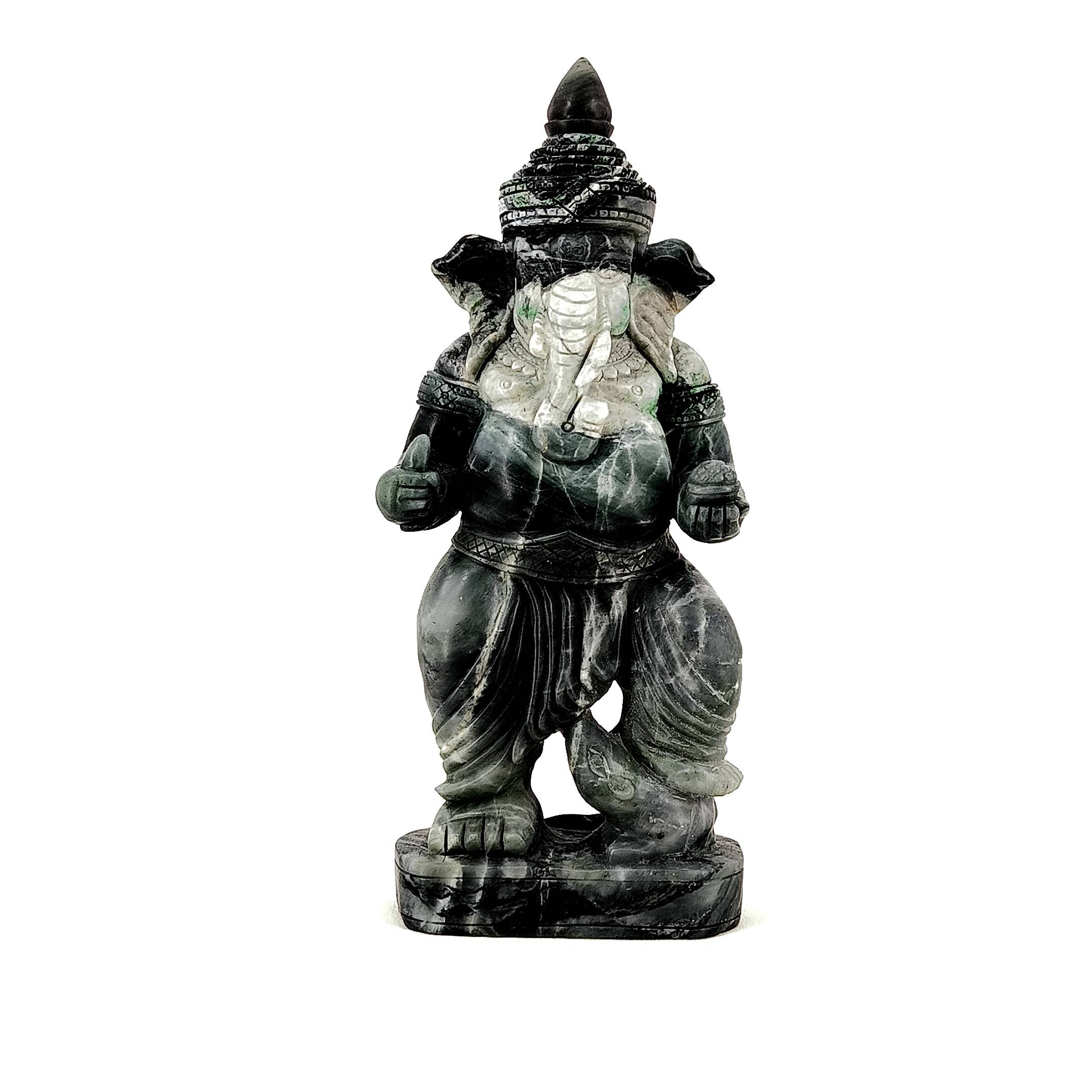 Ganesha Statue Hand Carved Metamorphic Rock