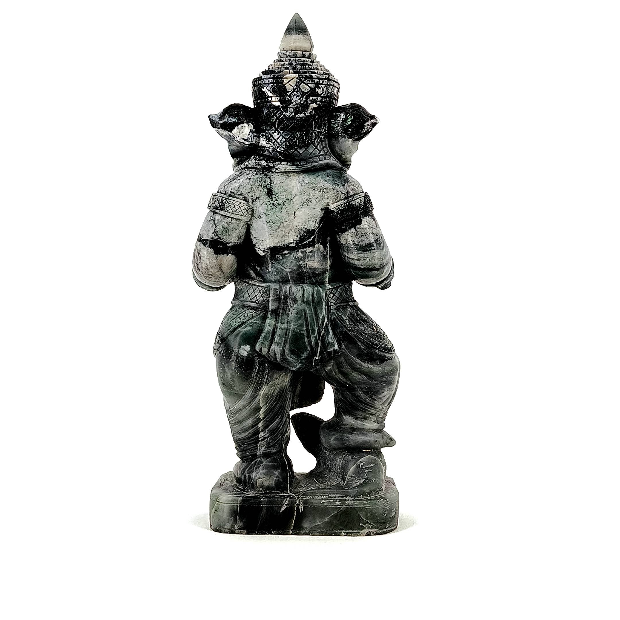 Ganesha Statue Hand Carved Metamorphic Rock