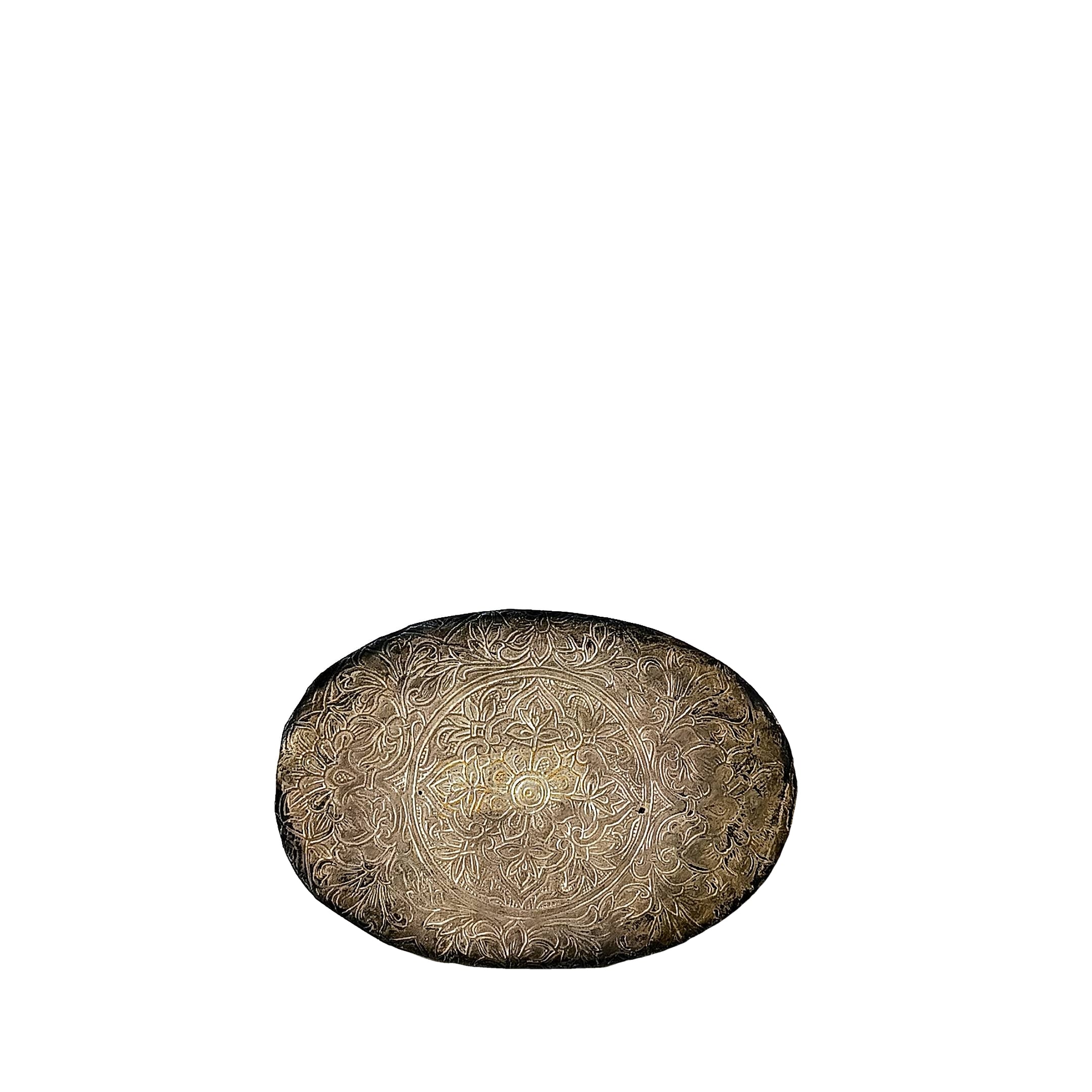 Silver Gulabi meenakari Lord Ganesh Reading Holy Book